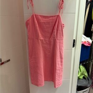 Old Navy Pink Linen Mini Dress